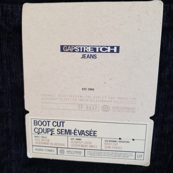 NEW GAP Black Corduroy Jeans Size 2 - Picture 3 of 13